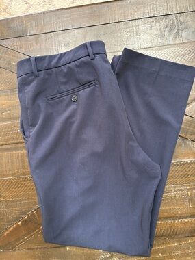 Men's Navy Dress Pants - Classic Tailored Fit